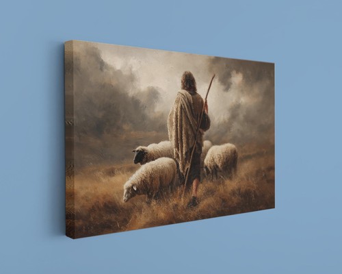 Good shepherd painting canvas - shepherd,